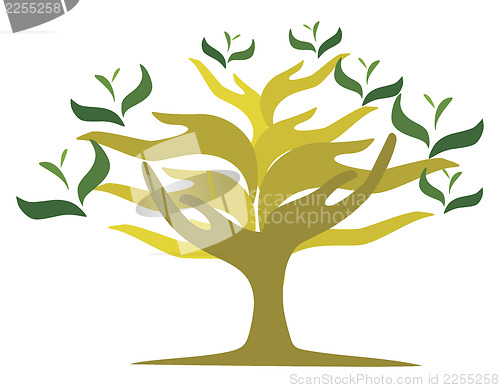 Image of Tree of open hands