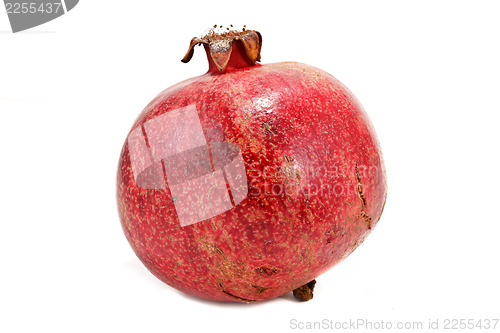 Image of Ripe pomegranate isolated on white background