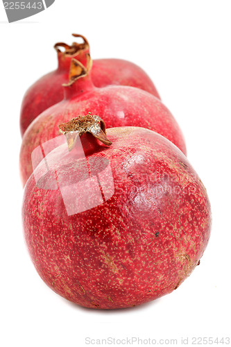 Image of Ripe pomegranates isolated on white background