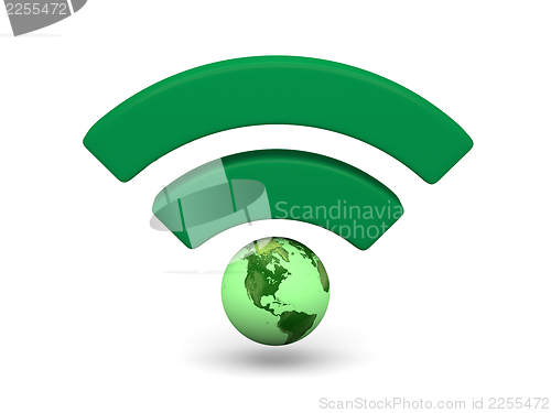 Image of Green WiFi symbol