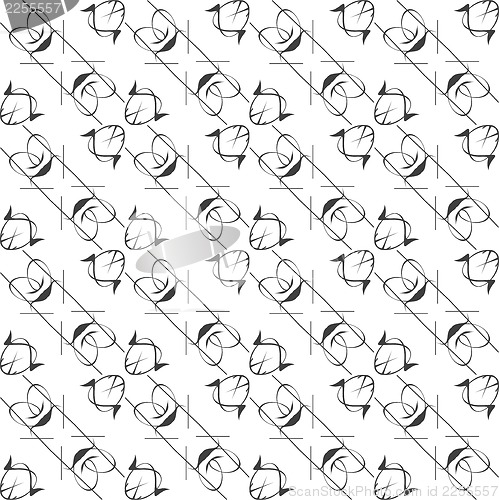 Image of Abstract geometric seamless pattern. Black and white pattern with line