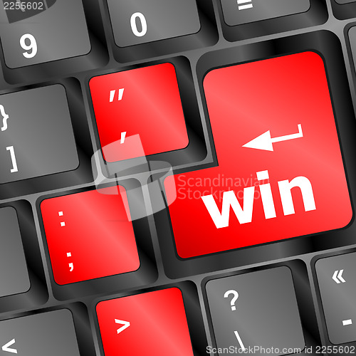 Image of red win keyboard button