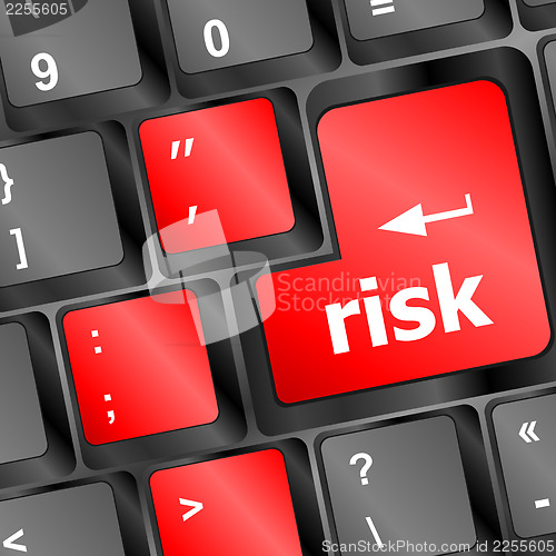 Image of Red risk button on the keyboard