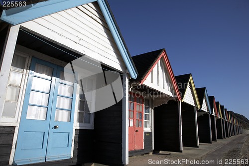 Image of wooden beach huts