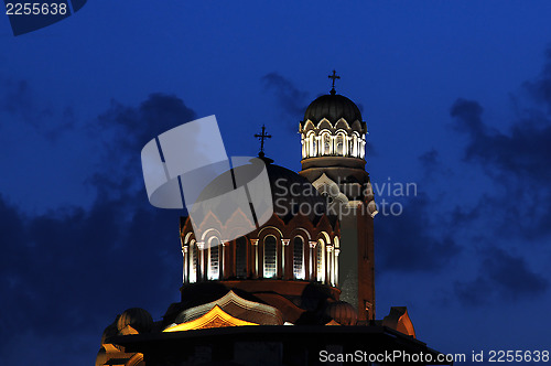 Image of Detail of Illuminated Cathedral