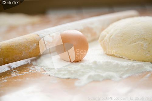 Image of egg and dough