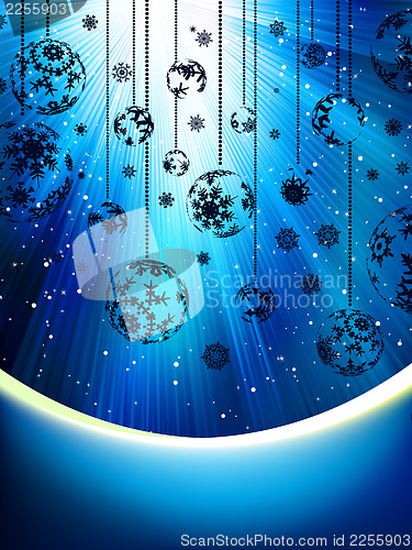 Image of Blue Christmas background. EPS 10