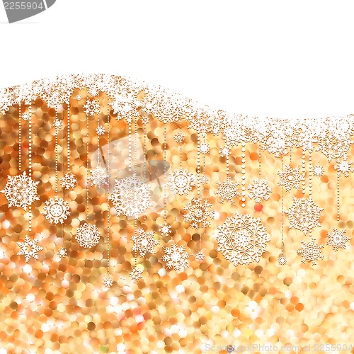 Image of Christmas background with snowflakes. EPS 8