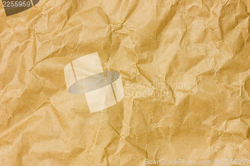 Image of Brown crumpled paper sheet