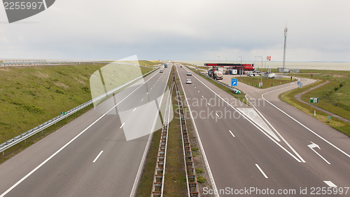 Image of View of the dutch Afsluitdijk in Holland