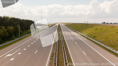 Image of View of the dutch Afsluitdijk in Holland