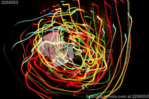 Image of Motion glowing lights lines