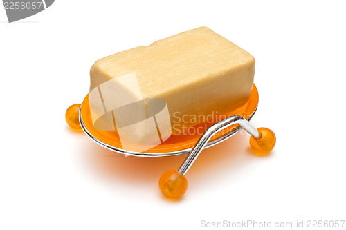 Image of Soap in soap-dish, isolated