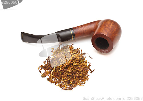 Image of Smoking pipe with tobacco, isolated