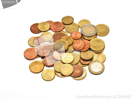 Image of A few euros coins, isolated