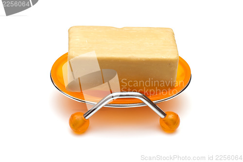 Image of Soap in soap-dish, isolated