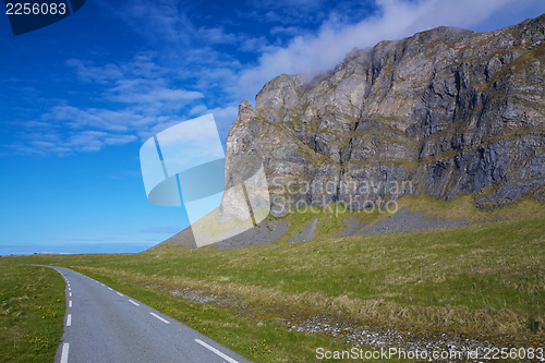 Image of Road under cliffs