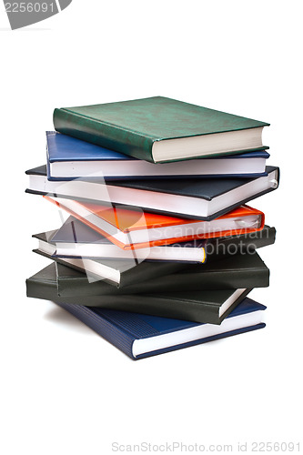 Image of Stack of books, isolated on white background