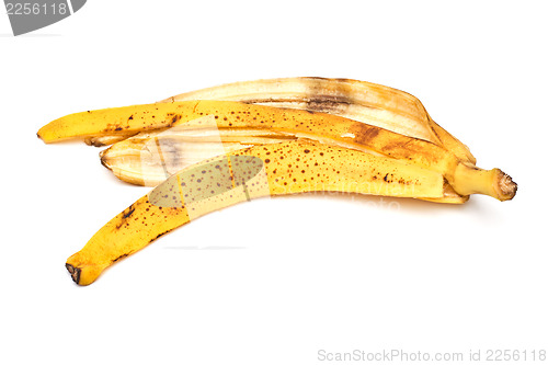 Image of Banana peel on white background