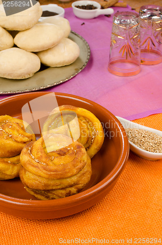 Image of Still life with chebakia in the foreground