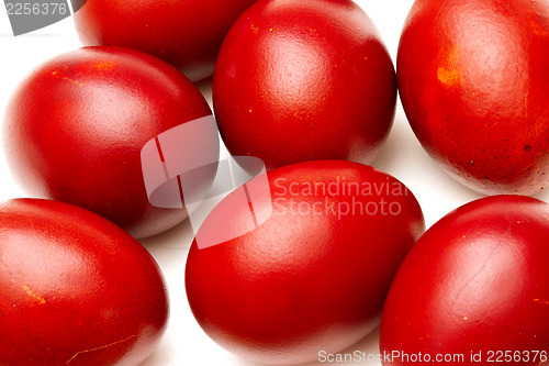 Image of Red easter eggs