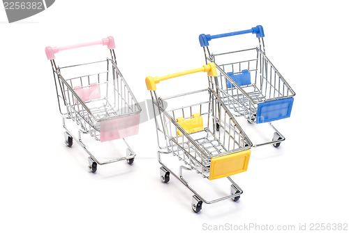 Image of Shopping carts on white