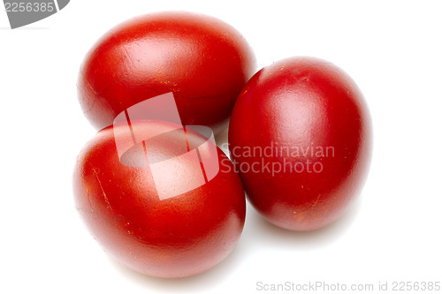 Image of Red easter eggs