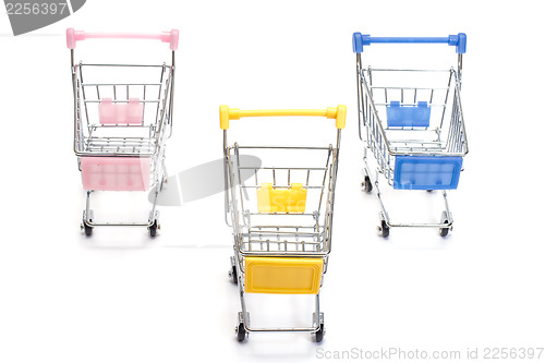 Image of Shopping carts on white