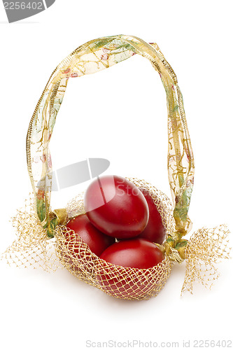 Image of Red easter eggs