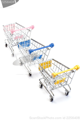 Image of Shopping carts on white