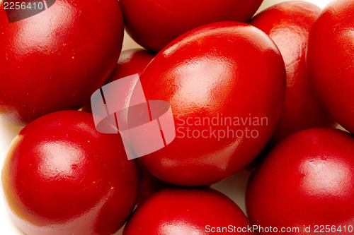 Image of Red easter eggs