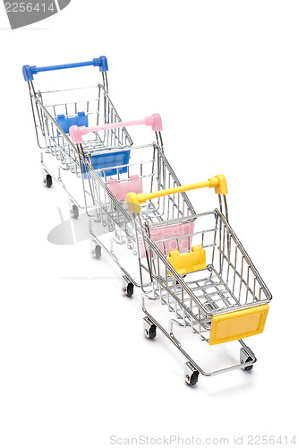 Image of Shopping carts on white