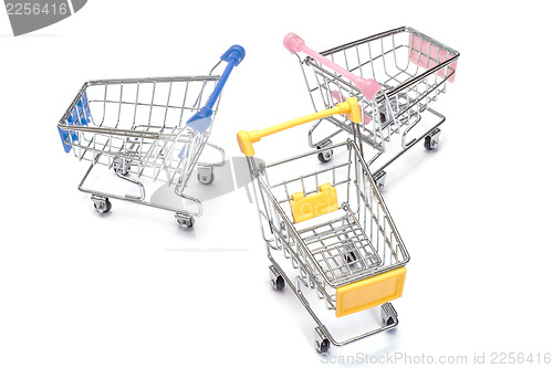 Image of Shopping carts on white