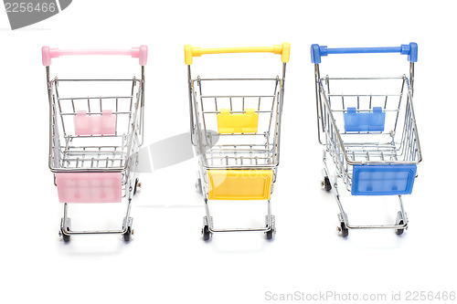 Image of Shopping carts on white