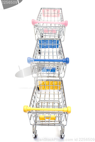 Image of Shopping carts on white