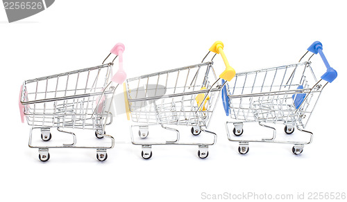 Image of Shopping carts on white