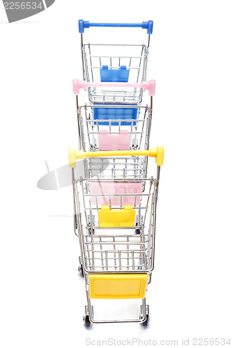 Image of Shopping carts on white