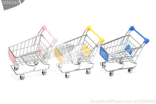 Image of Shopping carts on white
