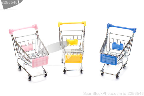 Image of Shopping carts on white