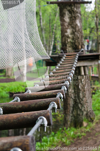 Image of adventure climbing high wire park