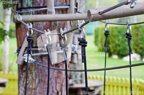 Image of adventure climbing high wire park