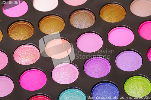 Image of Set of multicolored eyeshadows