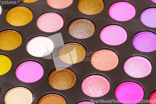 Image of Set of multicolored eyeshadows