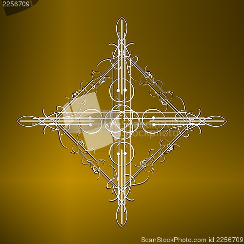 Image of luxury gold pattern ornament borders of black background