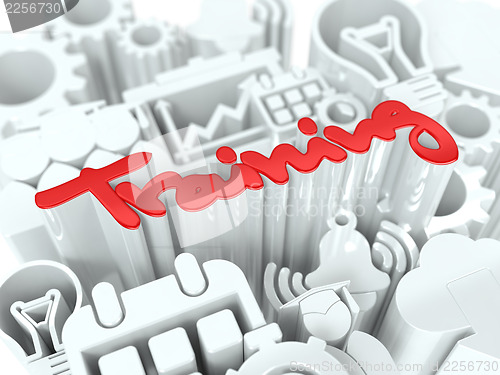 Image of Training Concept on White Background.