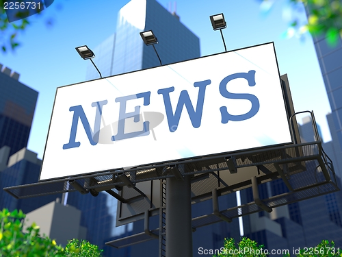 Image of World News Concept on Billboard.