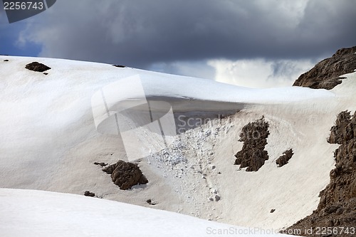 Image of Snow cornice in mountains 