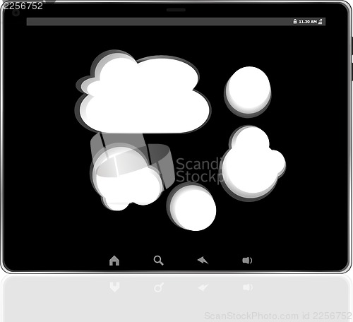 Image of Cloud-computing connection on the digital tablet pc