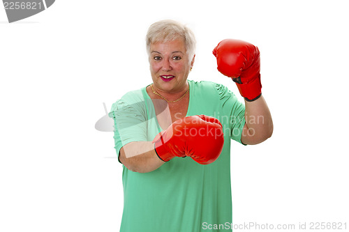 Image of Female senior boxing