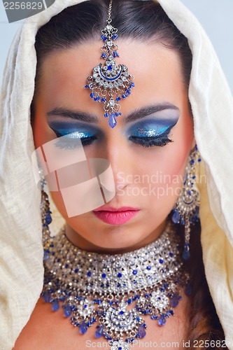 Image of Beautiful Woman with  Luxury Makeup